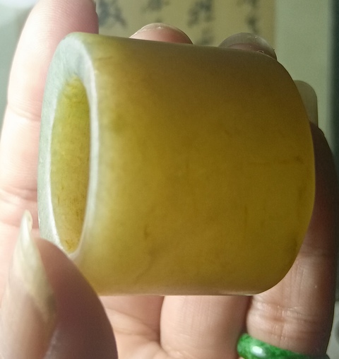 古玩玉器扳指真品鑒賞圖