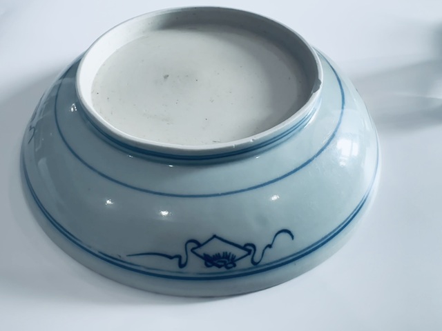 古玩陶瓷青花百壽紋盤真品鑒賞圖