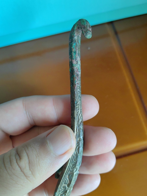 古玩銅器銅帶鉤真品鑒賞圖