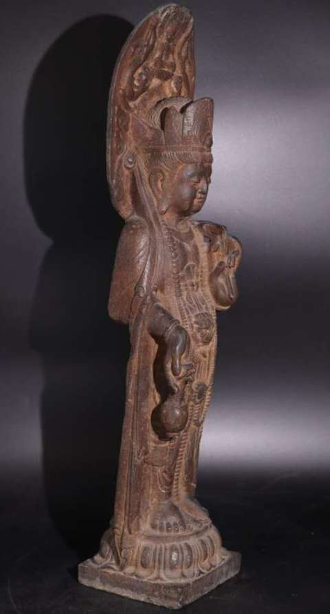 古玩雜項菩薩站像真品鑒賞圖