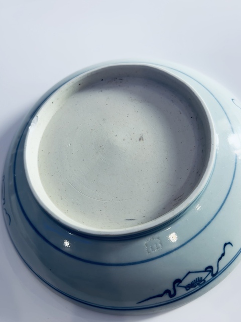 古玩陶瓷雍正青花百壽紋盤拍賣，當(dāng)前價(jià)格1488元