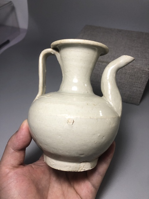 古玩陶瓷青白釉執壺真品鑒賞圖