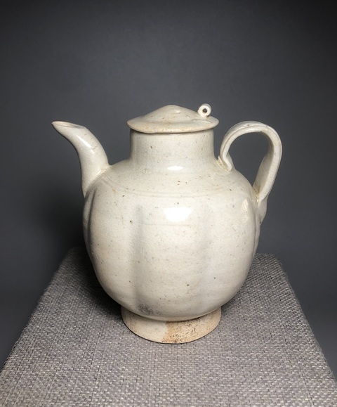 古玩陶瓷青白釉瓜棱執壺真品鑒賞圖