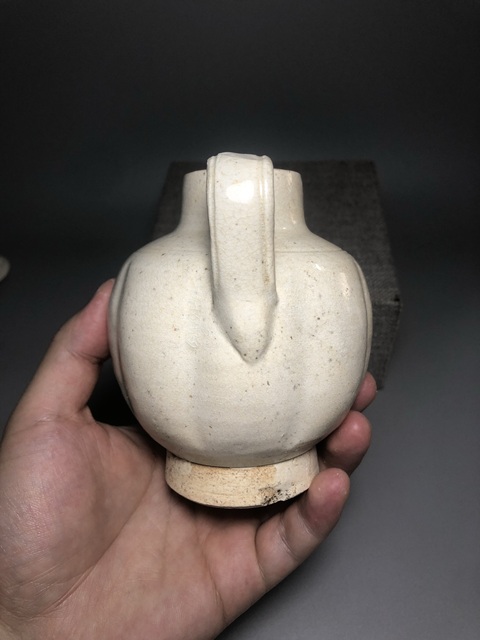 古玩陶瓷青白釉瓜棱執壺真品鑒賞圖