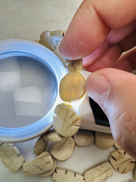 古玩玉器硨磲珠串真品鑒賞圖