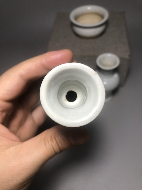古玩陶瓷明末，德化窯白釉三供拍賣，當(dāng)前價格2000元