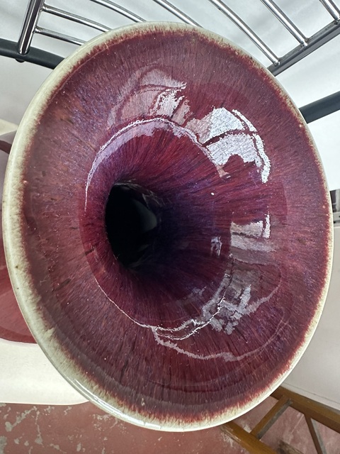 古玩陶瓷窯變紅釉瓶真品鑒賞圖