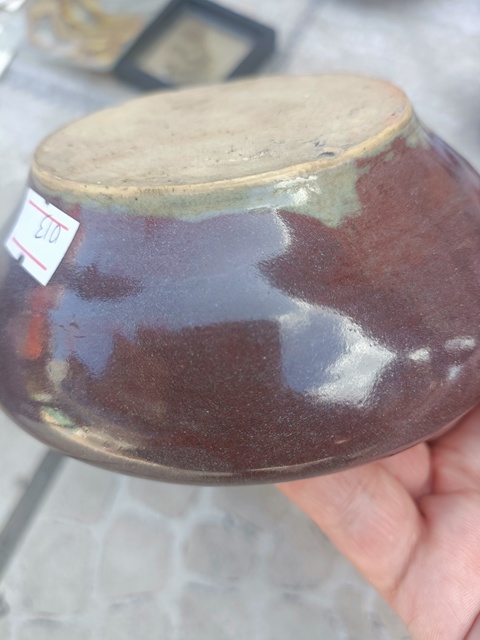 古玩陶瓷紅釉洗真品鑒賞圖