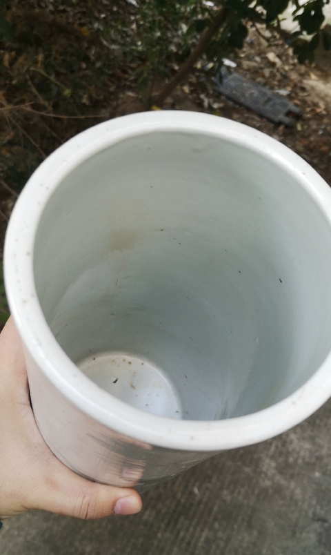 古玩陶瓷粉彩人物故事紋帽筒真品鑒賞圖