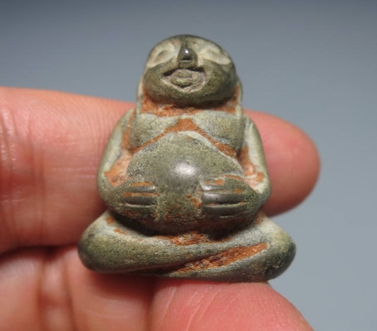 古玩雜項小石人真品鑒賞圖