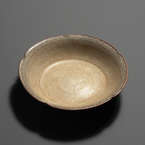 古玩陶瓷青白釉葵口洗真品鑒賞圖