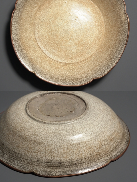 古玩陶瓷青白釉葵口洗真品鑒賞圖