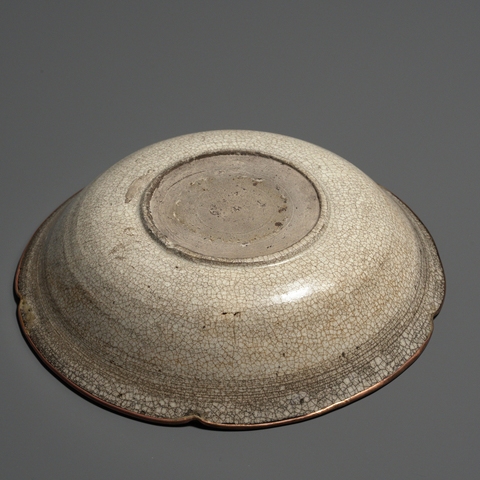 古玩陶瓷青白釉葵口洗真品鑒賞圖