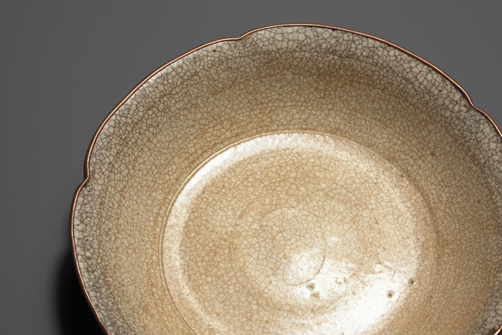 古玩陶瓷青白釉葵口洗真品鑒賞圖