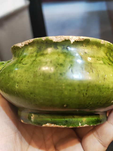 古玩陶瓷綠釉爐真品鑒賞圖