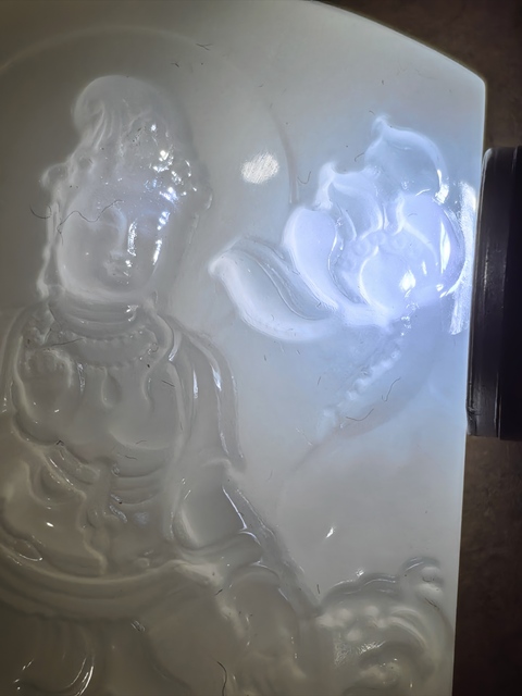 古玩玉器和田玉觀音牌真品鑒賞圖