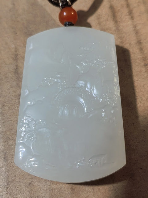古玩玉器和田玉觀音牌真品鑒賞圖