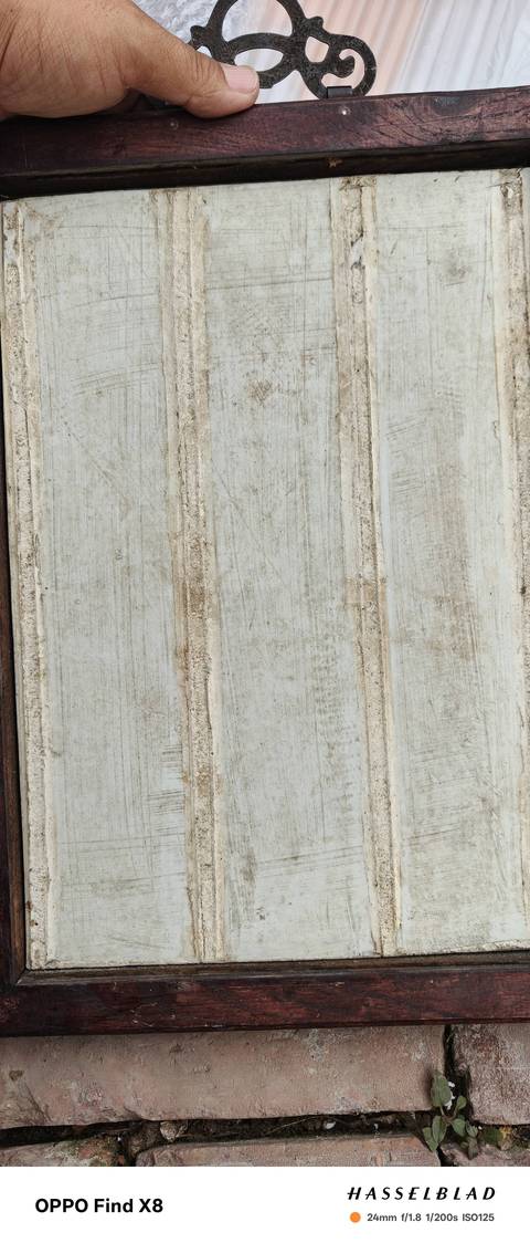 古玩陶瓷粉彩瓷板真品鑒賞圖