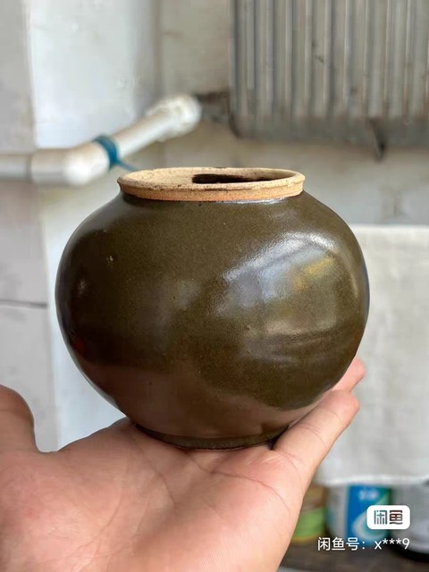 古玩陶瓷茶葉末釉罐真品鑒賞圖