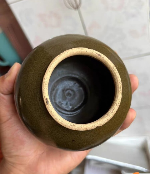 古玩陶瓷茶葉末釉罐真品鑒賞圖