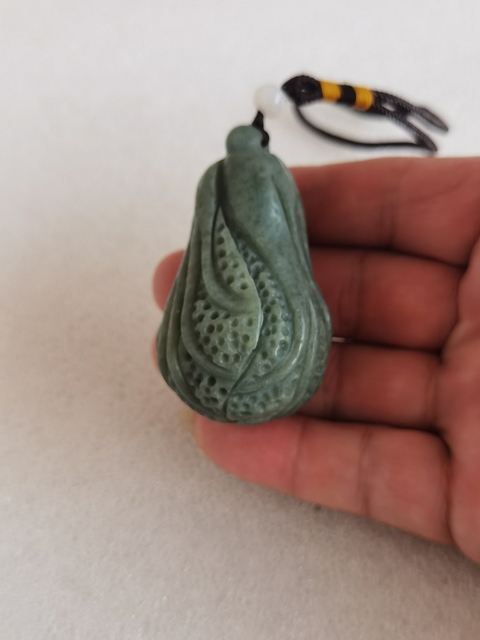 古玩玉器和田玉雕“白菜”把件拍賣，當(dāng)前價(jià)格580元