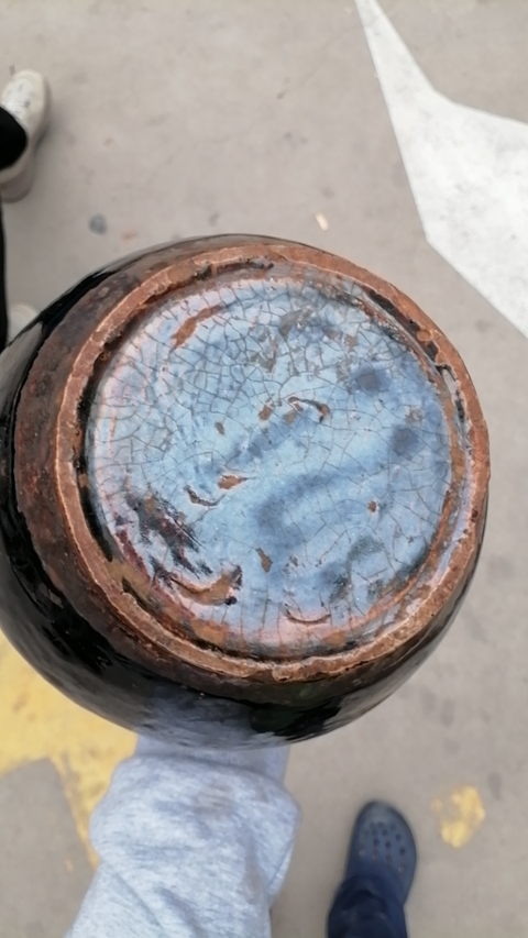 古玩陶瓷黑釉撇口瓶真品鑒賞圖