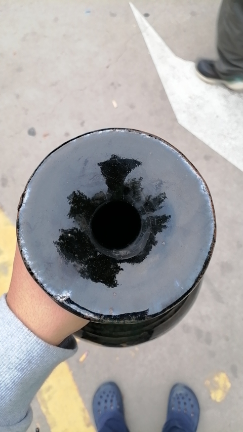 古玩陶瓷黑釉撇口瓶真品鑒賞圖