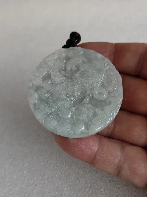 古玩玉器天然翡翠“龍鳳牌”拍賣，當前價格480元