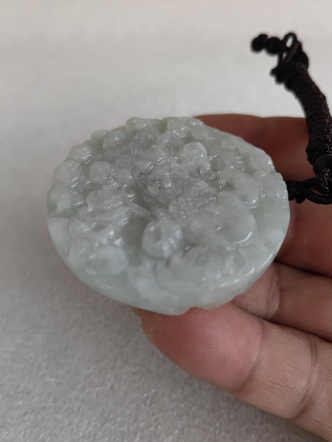 古玩玉器天然翡翠“龍鳳牌”拍賣，當前價格480元