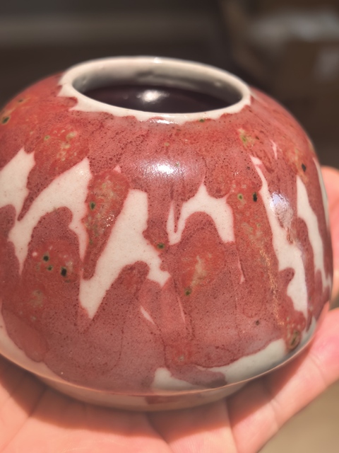 古玩陶瓷光緒隨型釉里紅水盂拍賣，當前價格9999元
