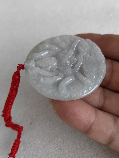 古玩玉器天然翡翠雕“千手觀音”牌拍賣，當前價格298元
