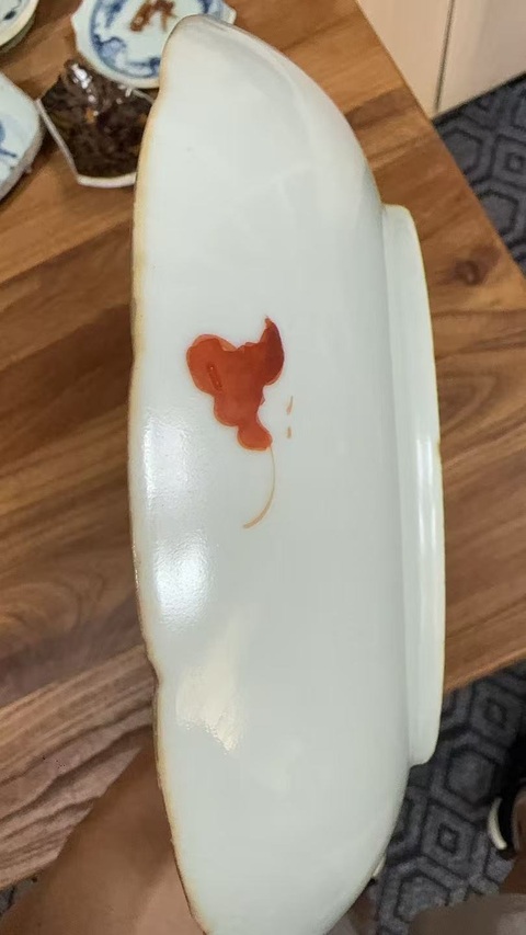 古玩陶瓷清晚期粉彩博古圖紋盤真品鑒賞圖