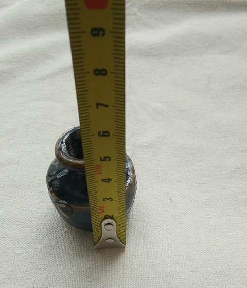 古玩陶瓷黑釉小瓶真品鑒賞圖