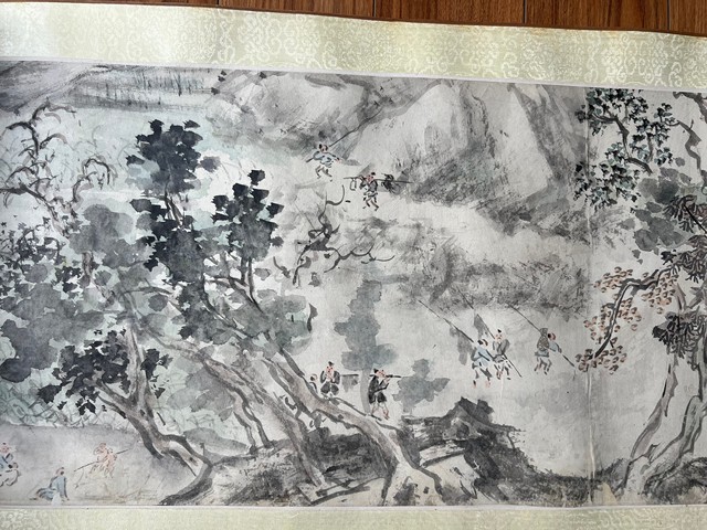 古玩字畫漁家樂圖真品鑒賞圖