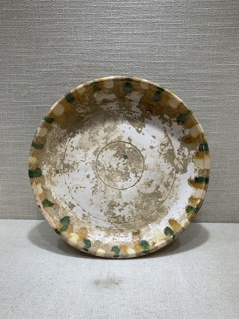 古玩陶瓷鞏縣窯三彩盤真品鑒賞圖