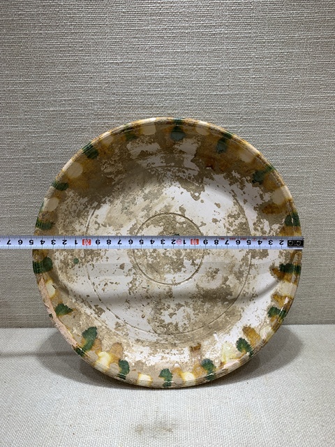 古玩陶瓷鞏縣窯三彩盤真品鑒賞圖