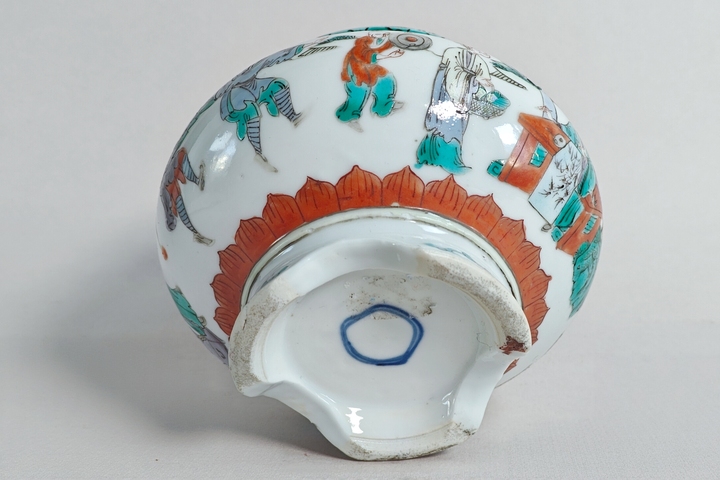 古玩陶瓷五彩人物故事罐真品鑒賞圖