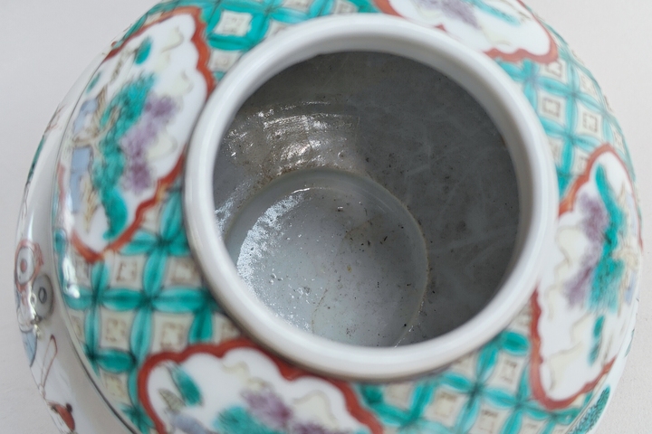 古玩陶瓷五彩人物故事罐真品鑒賞圖