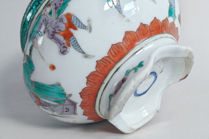 古玩陶瓷五彩人物故事罐真品鑒賞圖