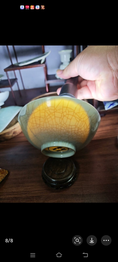 古玩陶瓷哥釉大碗真品鑒賞圖