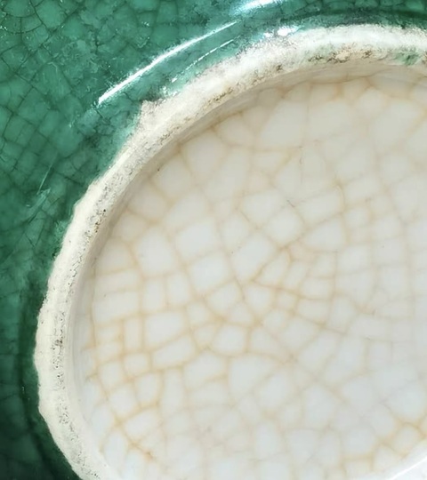 古玩陶瓷綠哥釉茶葉罐真品鑒賞圖