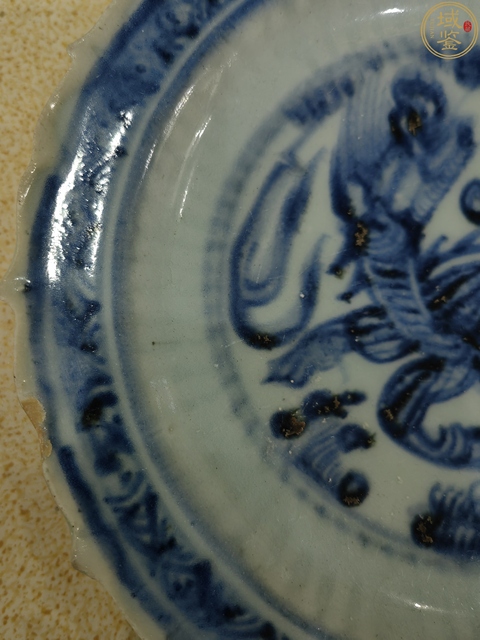 古玩陶瓷青花麒麟望月盤真品鑒賞圖