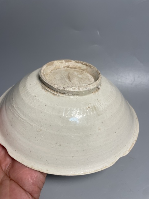 古玩陶瓷白釉花口洗拍賣，當前價格2600元