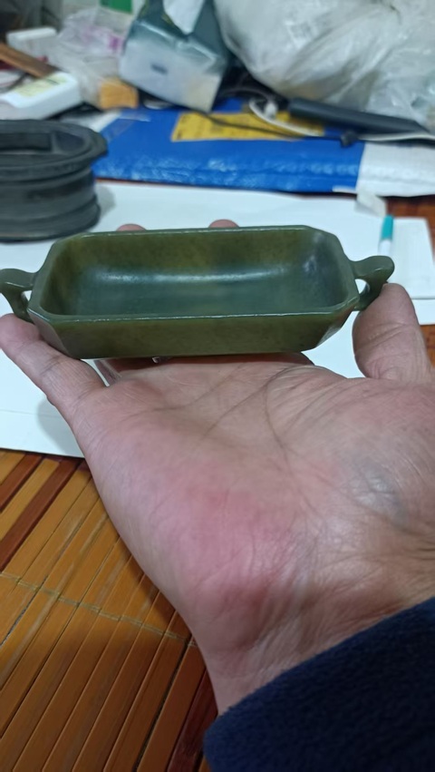 古玩玉器碧玉耳杯拍賣，當前價格5080元