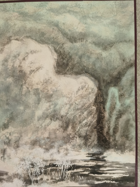 古玩字畫劉海粟大師弟子已故中國近現代畫家陳世昌山水拍賣，當前價格3000元