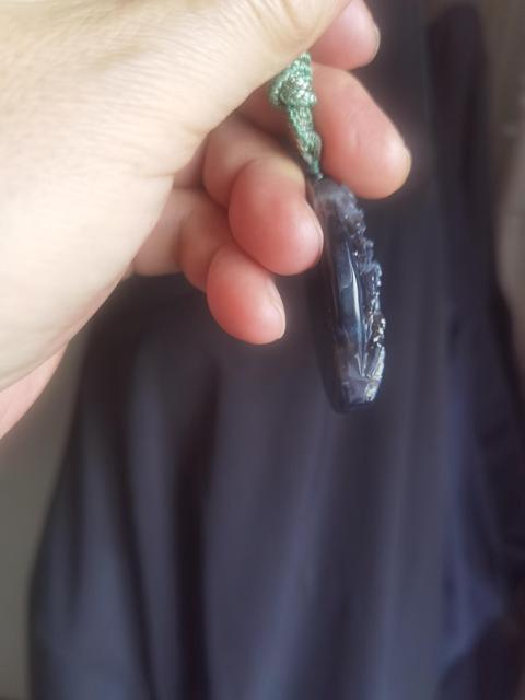 古玩玉器山水圓牌子真品鑒賞圖