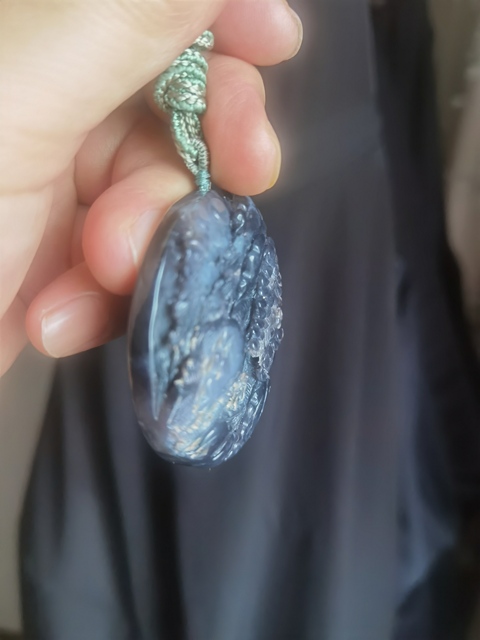 古玩玉器山水圓牌子真品鑒賞圖