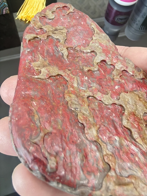 古玩雜項雞血石原石真品鑒賞圖