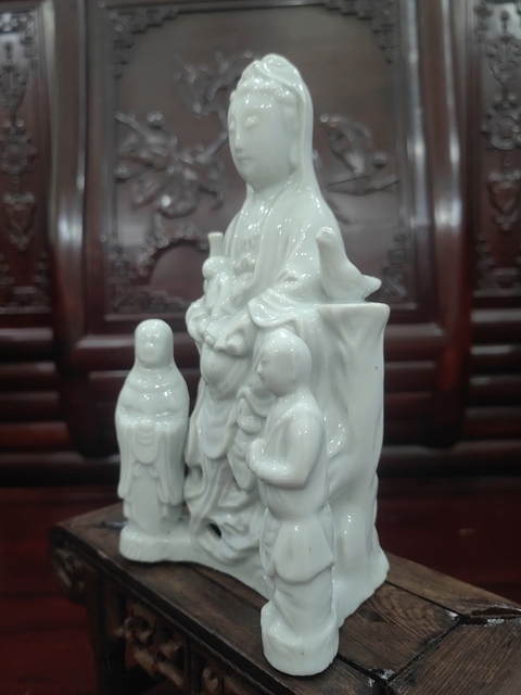 古玩陶瓷清末童子觀音造像拍賣，當前價格6800元
