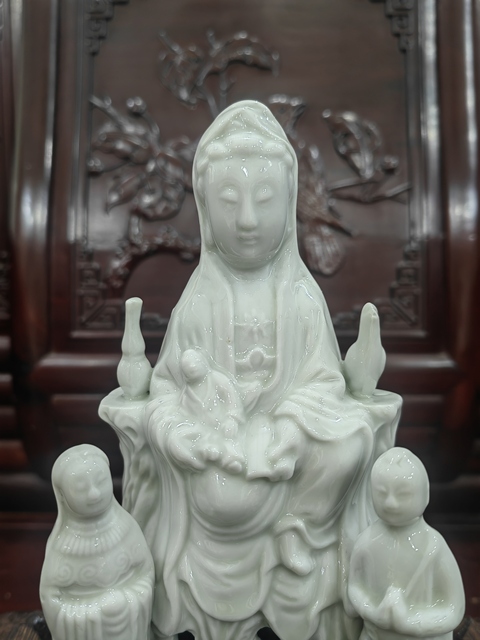 古玩陶瓷 觀音像真品鑒賞圖